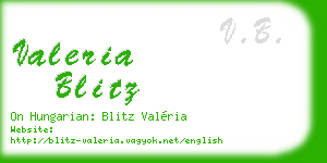 valeria blitz business card