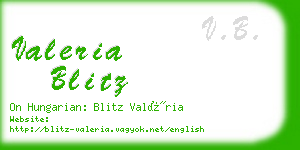 valeria blitz business card